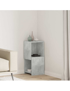 Mobile angolare Grigio cemento 30,5x30x65cm Legno multistrato
