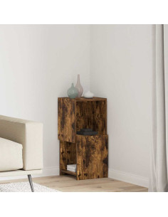 Mobile angolare Rovere fumé 30,5x30x65cm Legno multistrato