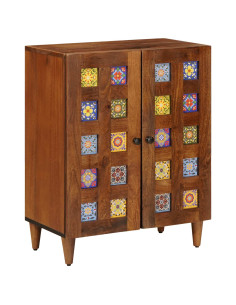 Credenza Noce 60 x 33 x 75 cm Legno di mango massello