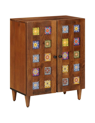 Credenza Noce 60 x 33 x 75 cm Legno di mango massello