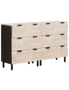 Credenza 2 pcs Finitura Bianco Lavato 60 x 33 x 75 cm