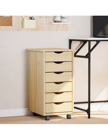 Armadietto Rotolante con Cassetti MOSS Vernice trasparente