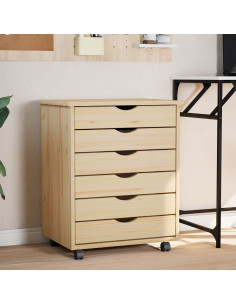 Armadietto Rotolante con Cassetti MOSS Vernice trasparente