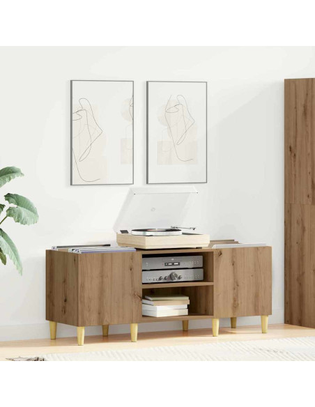 Mobile porta vinili Rovere artigianale 121 x 38 x 48 cm