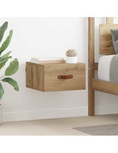 Mobiletto da comodino a parete Rovere artigianale