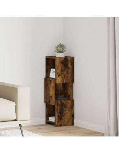 Mobile angolare Rovere fumé 25,5x25x80cm Legno multistrato