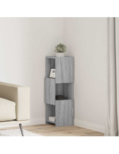 Mobile angolare Grigio Sonoma 25,5x25x80cm Legno multistrato