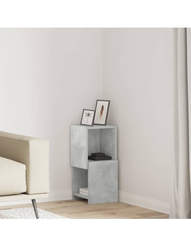 Mobile angolare Grigio cemento 25,5x25x55cm Legno multistrato