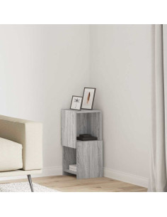 Mobile angolare Grigio Sonoma 25,5x25x55cm Legno multistrato