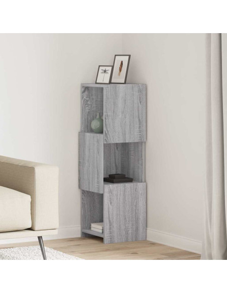 Mobile angolare Grigio Sonoma 30,5x30x95cm Legno multistrato