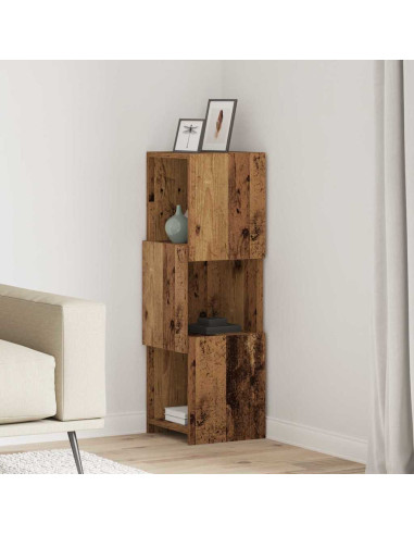 Mobile angolare Legno vecchio 30,5x30x95cm Legno multistrato