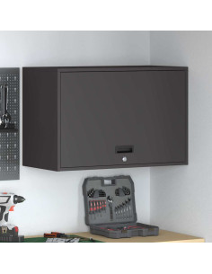 Armadio a muro per garage Nero 80 x 40 x 53 cm