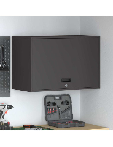 Armadio a muro per garage Nero 80 x 40 x 53 cm