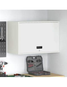 Armadio a muro per garage Bianco 80 x 40 x 53 cm