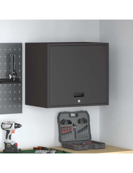 Armadio a muro per garage Nero 60 x 40 x 53 cm