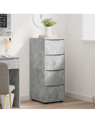 Armadio Grigio cemento 40 x 48 x 105 cm Legno multistrato