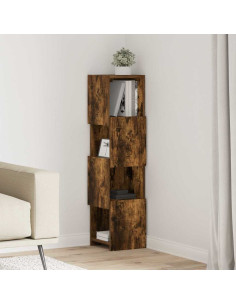 Mobile angolare Rovere fumé 25,5x25x102cm Legno multistrato