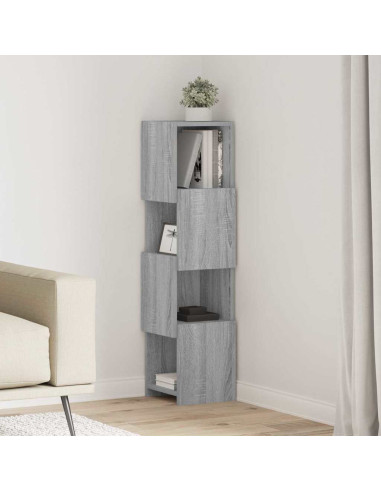 Mobile angolare Grigio Sonoma 25,5x25x102cm Legno multistrato