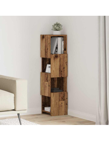 Mobile angolare Legno vecchio 25,5x25x102cm Legno multistrato