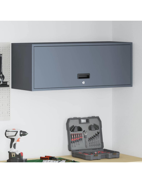 Armadio a muro per garage Antracite 90 x 33 x 35 cm