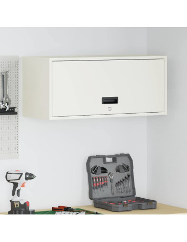 Armadio a muro per garage Bianco 80 x 33 x 35 cm