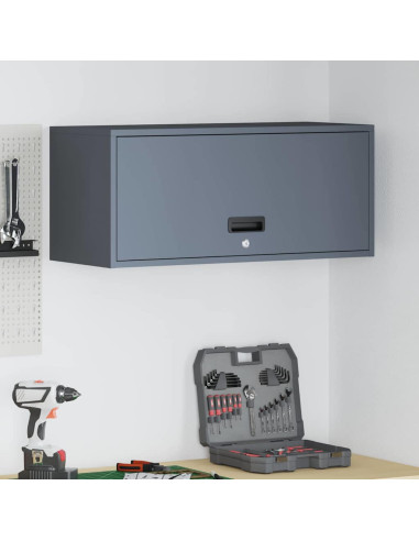 Armadio a muro per garage Antracite 80 x 33 x 35 cm