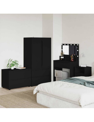 Armadio Nero 80 x 48 x 57 cm Legno multistrato