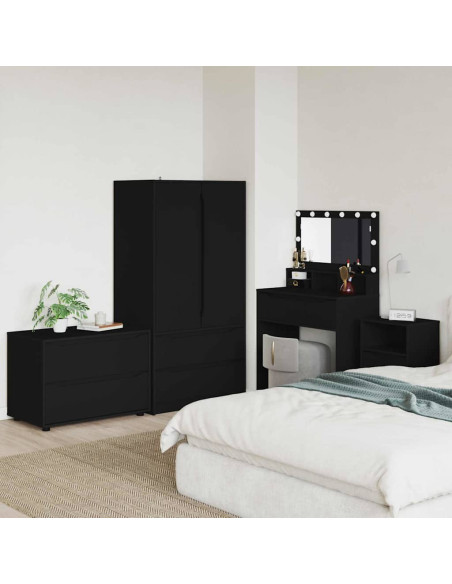 Armadio Nero 80 x 48 x 57 cm Legno multistrato