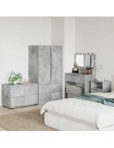 Armadio Grigio cemento 80 x 48 x 57 cm Legno multistrato