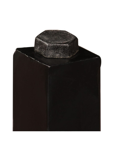 Set da Bar 7 pz in Legno Massello di Acacia e Vera Pelle