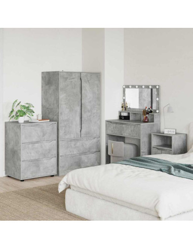 Armadio Grigio cemento 60 x 48 x 81 cm Legno multistrato