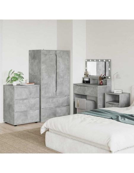 Armadio Grigio cemento 60 x 48 x 81 cm Legno multistrato