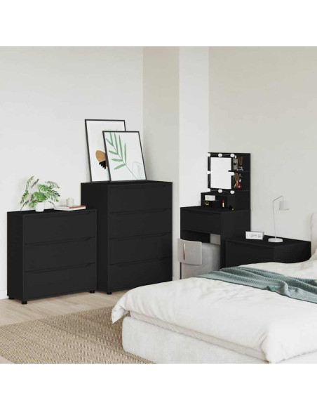 Armadio Nero 80 x 31 x 81 cm Legno multistrato