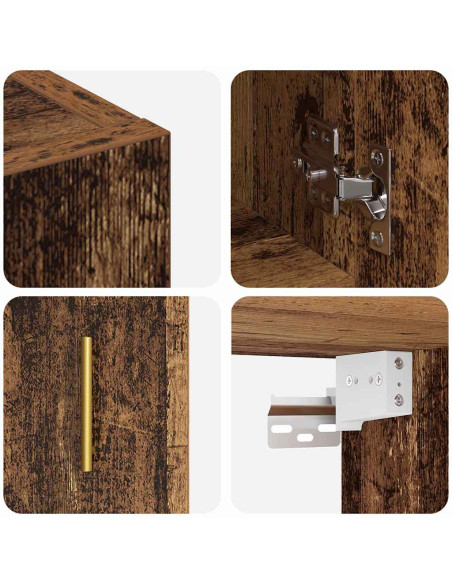 Armadietto a muro Legno vecchio 60 x 31 x 70 cm