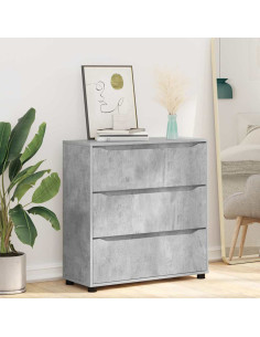 Armadio Grigio cemento 80 x 31 x 81 cm Legno multistrato