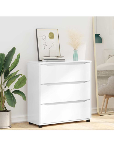 Armadio Bianco Lucido 80 x 31 x 81 cm Legno multistrato