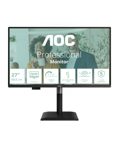 AOC Q27P4CV Monitor PC 68,6 cm (27") 2560 x 1440 Pixel Quad HD LED Nero
