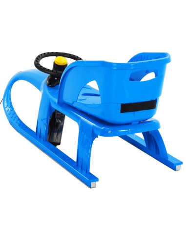 Slittino con Seduta e Volante Blu 102,5x40x23 cm Polipropilene