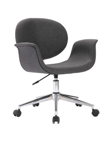 Sedia da Ufficio Girevole Grigia in Tessuto