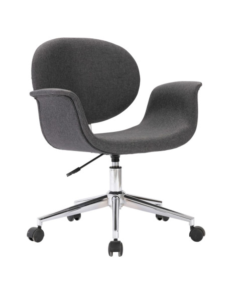 Sedia da Ufficio Girevole Grigia in Tessuto