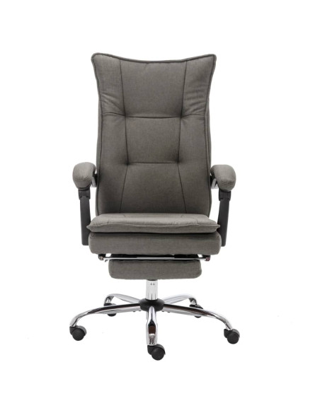 Sedia da Ufficio Grigia in Tessuto