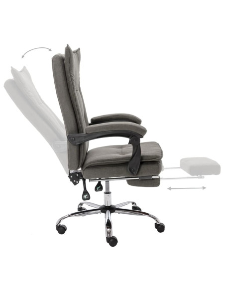 Sedia da Ufficio Grigia in Tessuto