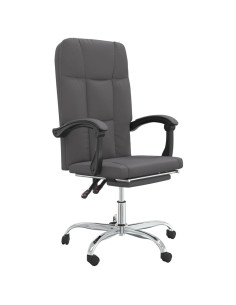 Poltrona da Ufficio Reclinabile Grigia in Similpelle