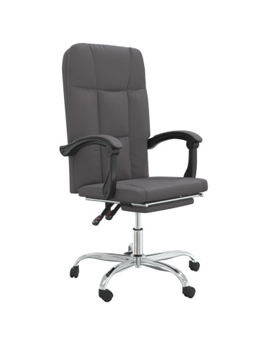 Poltrona da Ufficio Reclinabile Grigia in Similpelle