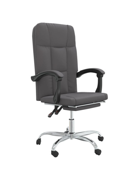 Poltrona da Ufficio Reclinabile Grigia in Similpelle