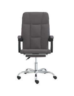 Poltrona da Ufficio Reclinabile Grigia in Similpelle 2