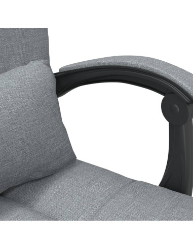 Sedia da Ufficio Massaggio Reclinabile Grigio chiaro in Tessuto