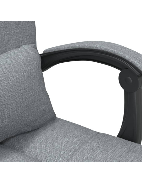 Sedia da Ufficio Massaggio Reclinabile Grigio chiaro in Tessuto