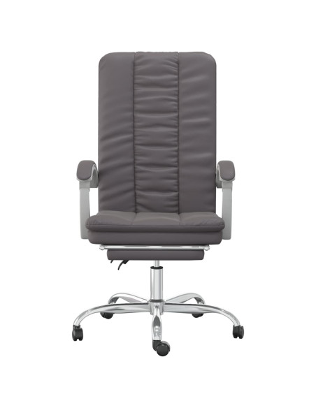 Poltrona da Ufficio Reclinabile Grigia in Similpelle