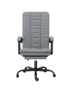 Poltrona da Ufficio Reclinabile Grigio Chiaro in Tessuto 2